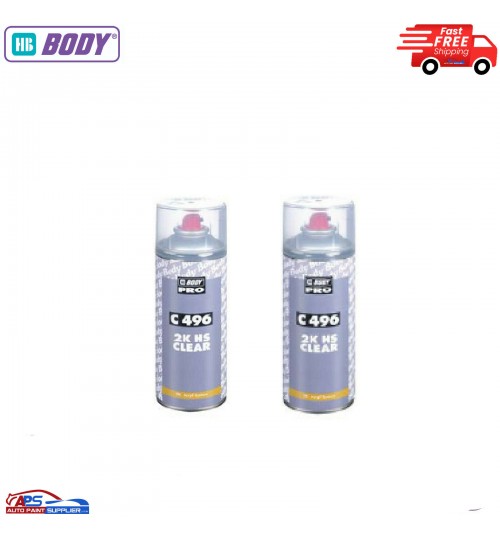 2xHB Body Professional Clear Coat Lacquer 496 2K HS CLEARCOAT- 400ml